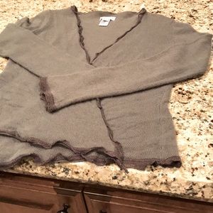 Jigsaw wrap long sleeve sweater